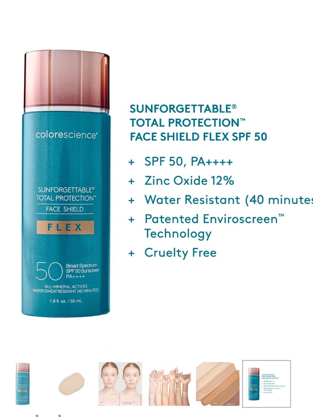 Sunforgettable Total Protection Face Shield Flex SPF 50 - Light